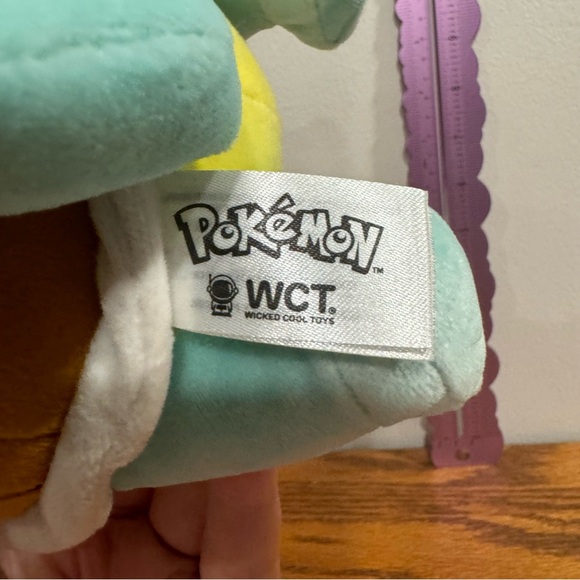 EUC Pokémon Plush Squirtle the Turtle WCT Wicked Cool Toys 8” Yellow & Green - Picture 4 of 5